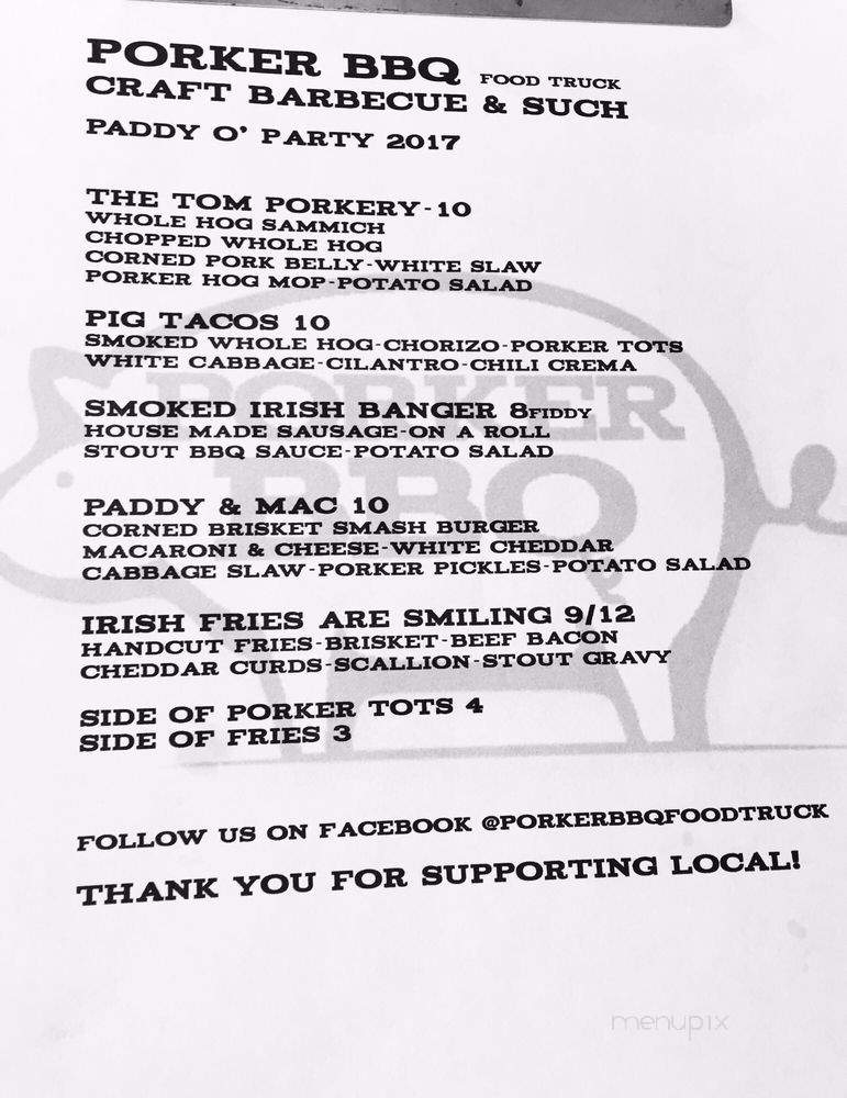 Porker BBQ - Naples, FL menu_pic