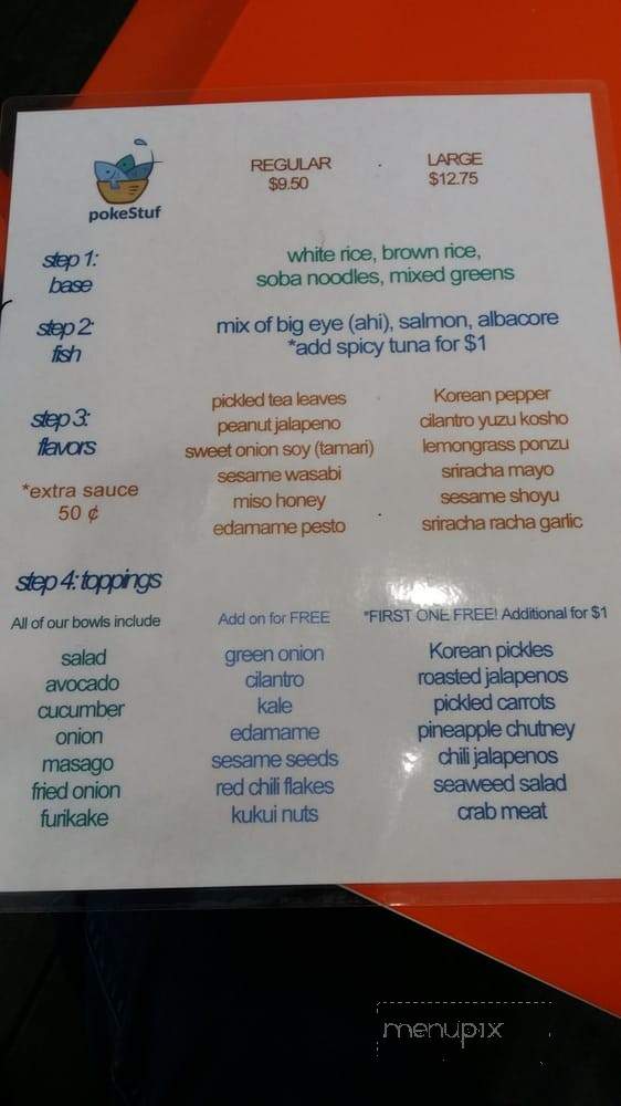 Pokestuf - Alhambra, CA menu_pic