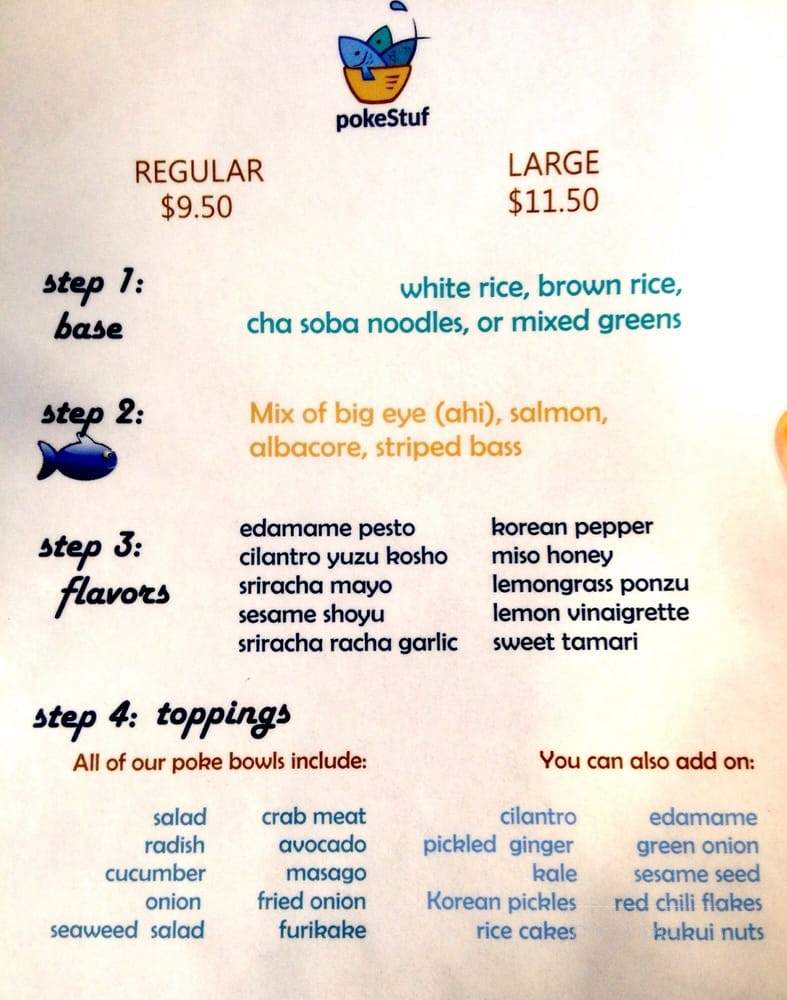 Pokestuf - Alhambra, CA menu_pic