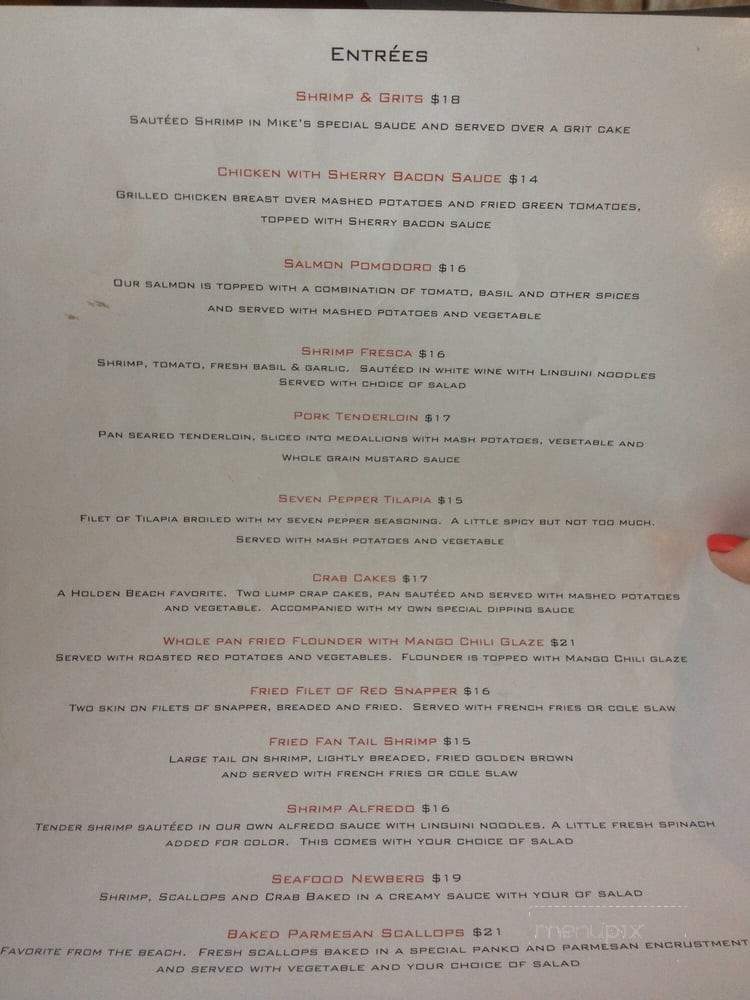 Graffiti's Restaurant - Lincolnton, NC menu_pic