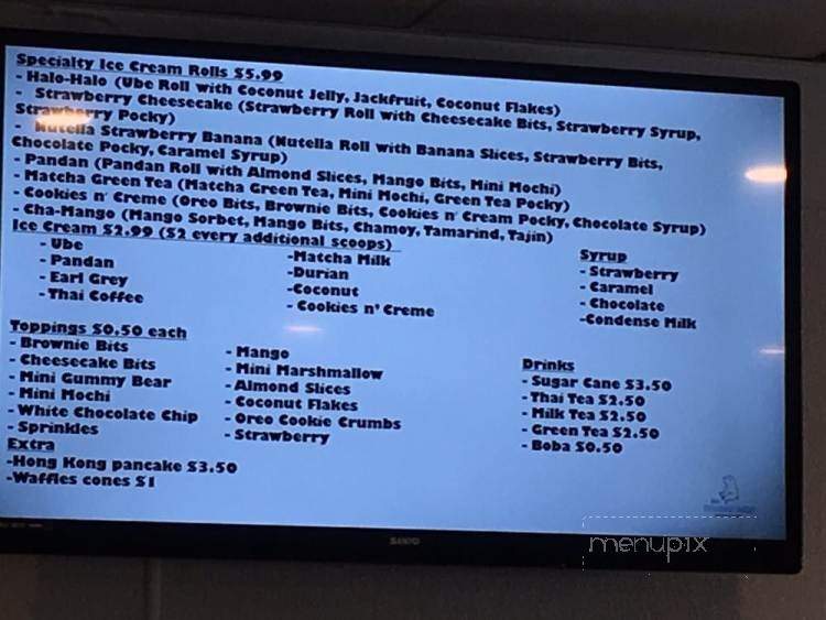 The Freezin Point - Monterey Park, CA menu_pic
