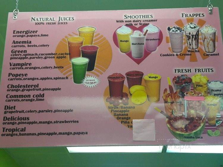 Yesy's Bionicos - Rosemead, CA menu_pic
