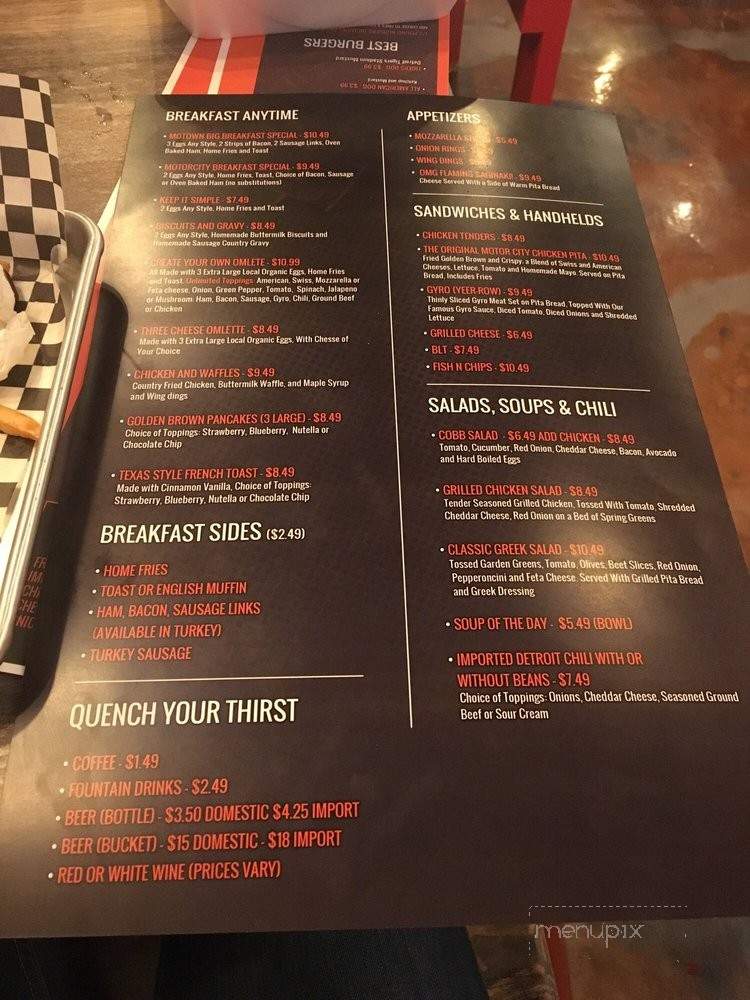 Motor City Coney Island Grill - Naples, FL menu_pic