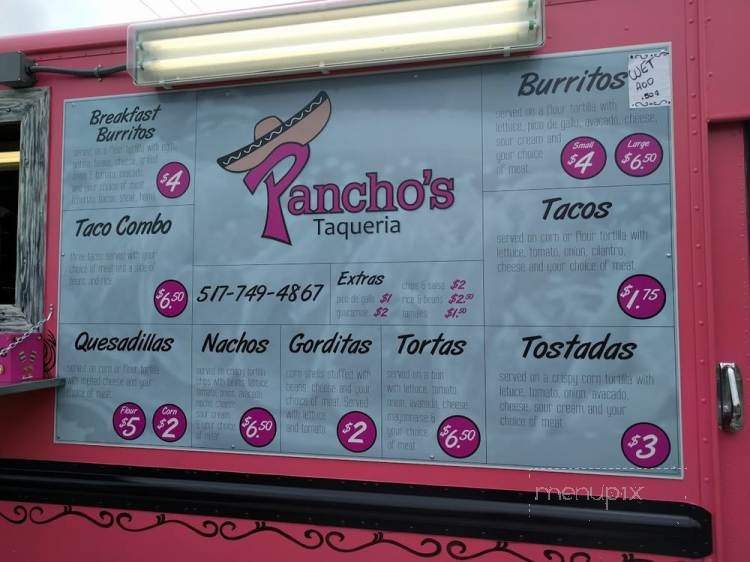 Pancho's Taqueria - Grand Ledge, MI menu_pic