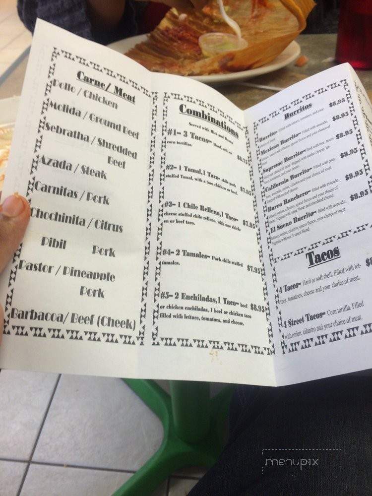 Menu of Taqueria El Sueno in Rochester, MN 55901