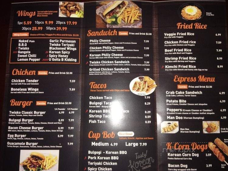 Twisko - Anderson, SC menu_pic