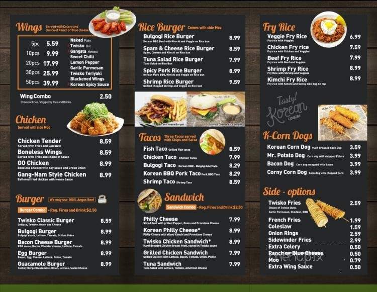 Twisko - Anderson, SC menu_pic