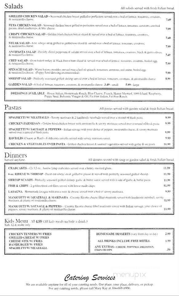 Gourmet Catering And Restaurant - Clarksburg, WV menu_pic