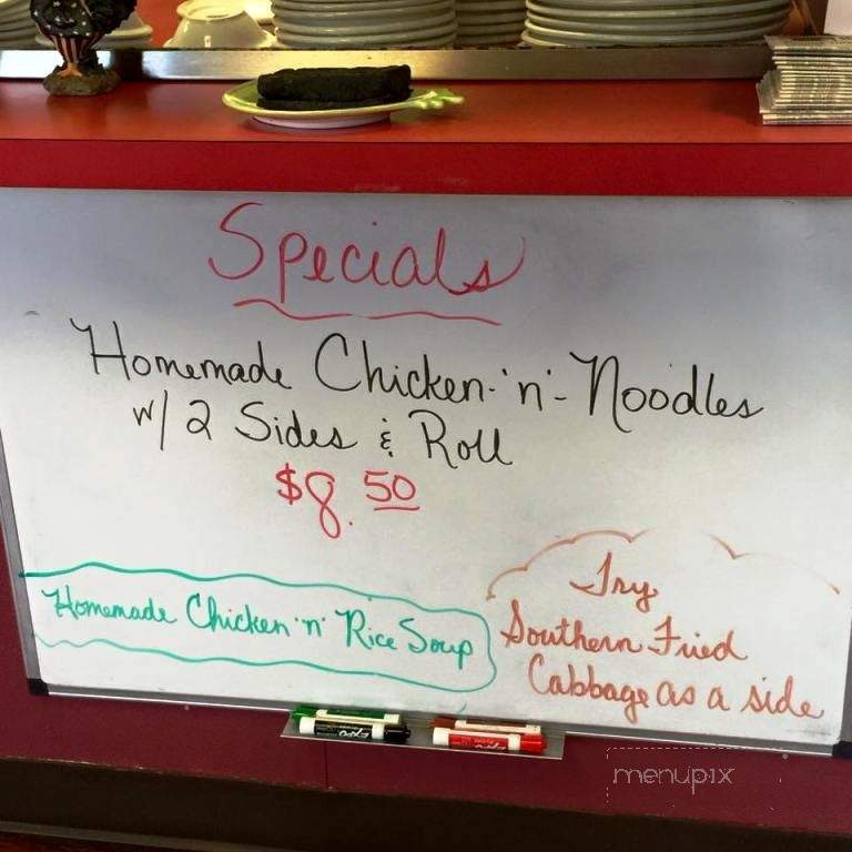 Cheryl's Country Diner - Parkersburg, WV menu_pic