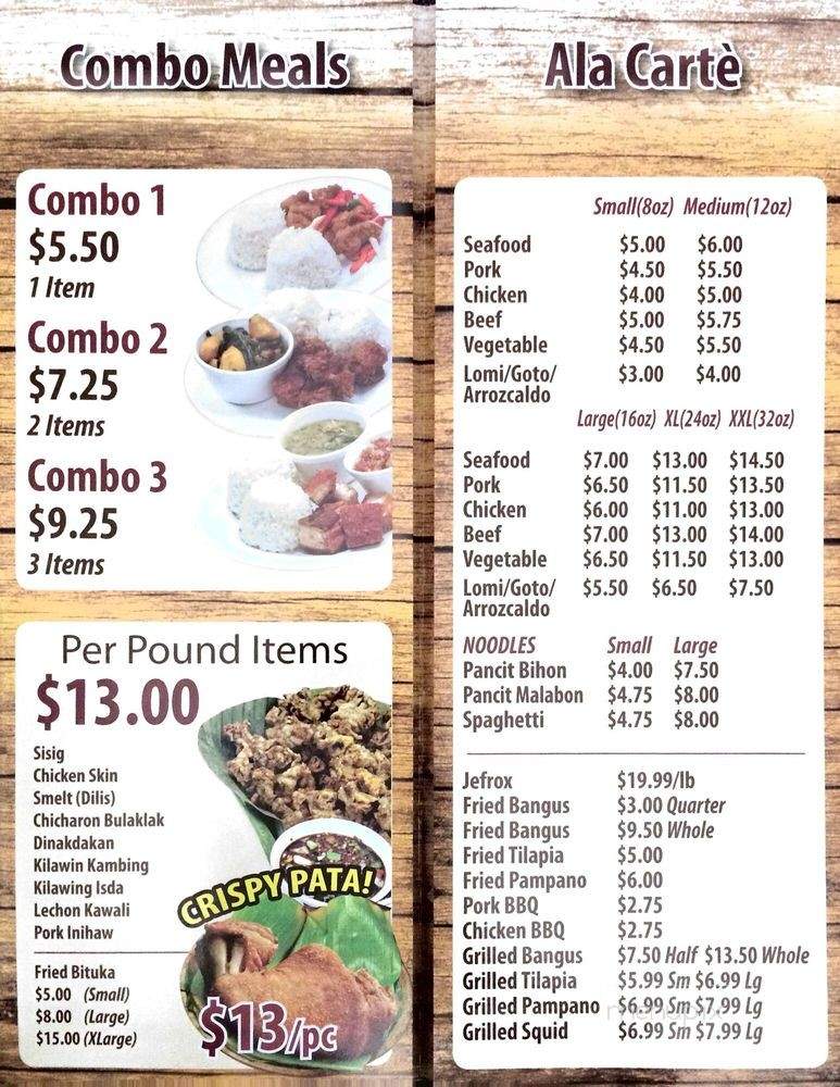 PhilHouse Sarap Ng Lutong Bahay - Long Beach, CA menu_pic
