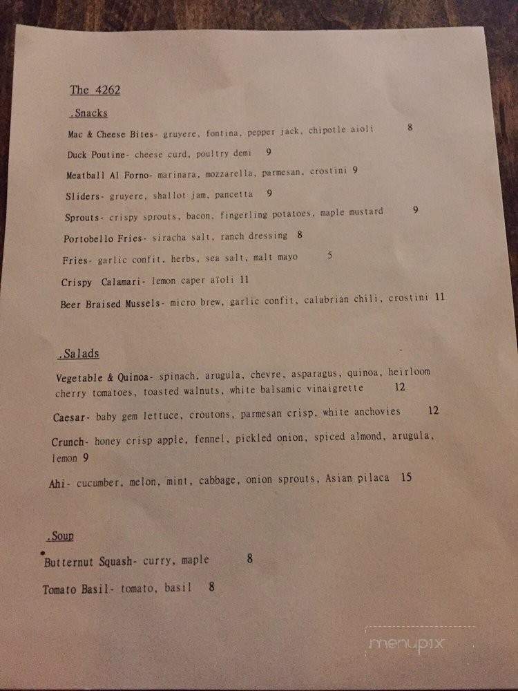 The 4262 - Long Beach, CA menu_pic