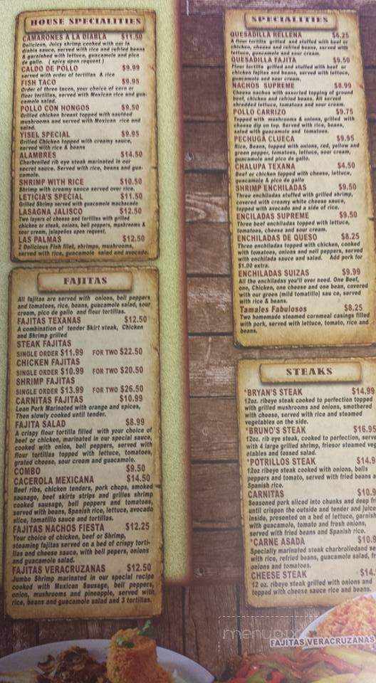 Los Potrillos - Scottsboro, AL menu_pic