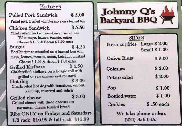 Johnny Q's Backyard BBQ - St Charles, IL menu_pic