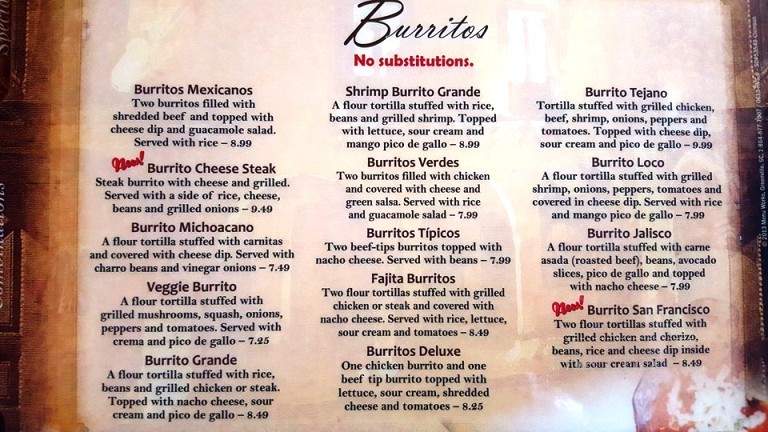 El Jimador Viejo - Anderson, SC menu_pic