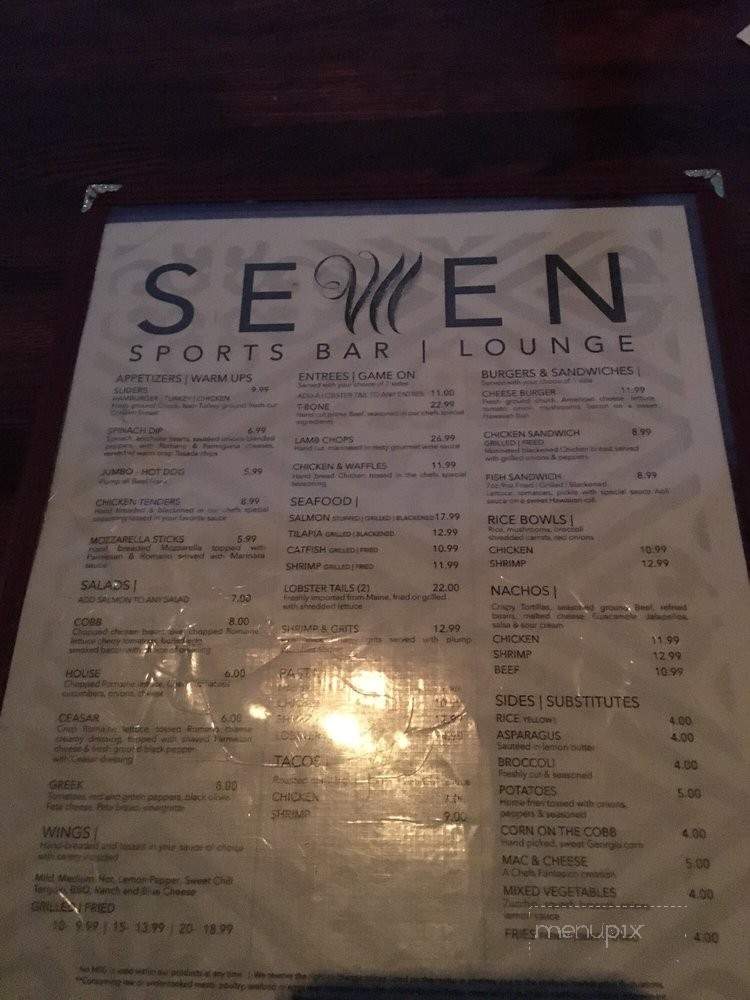 Seven Sports Bar Lounge - Stockbridge, GA menu_pic