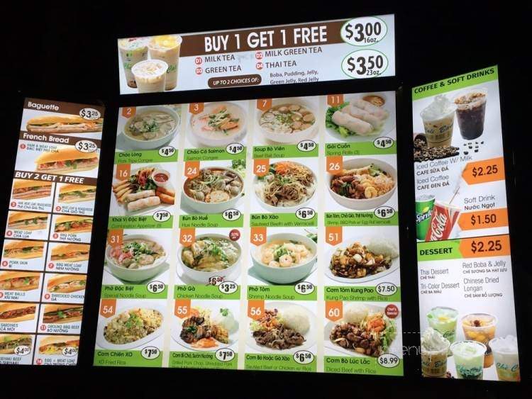 Pho Banh Mi Che Cali - Westminster, CA menu_pic