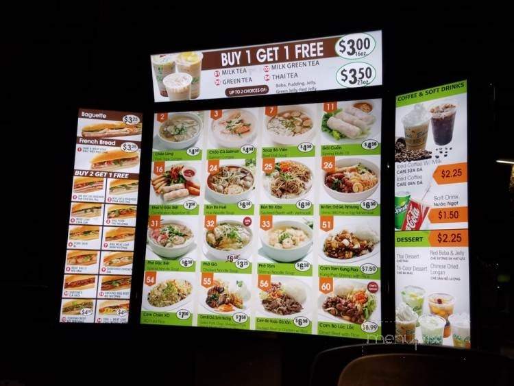 Pho Banh Mi Che Cali - Westminster, CA menu_pic
