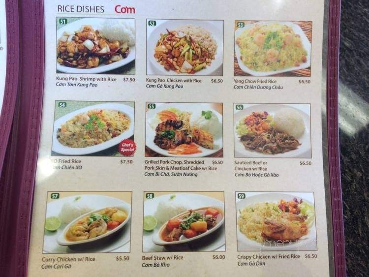 Pho Banh Mi Che Cali - Westminster, CA menu_pic