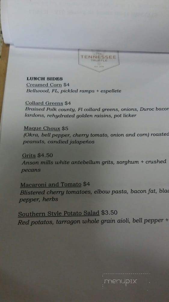 The Tennessee Truffle - Sanford, FL menu_pic