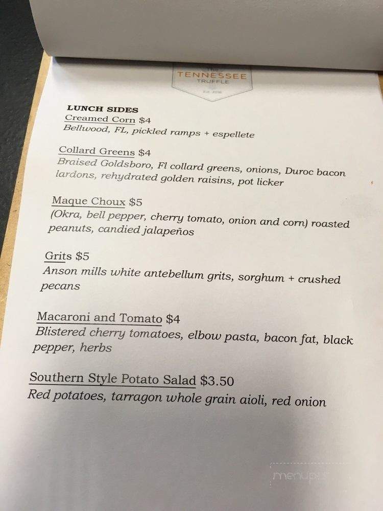 The Tennessee Truffle - Sanford, FL menu_pic