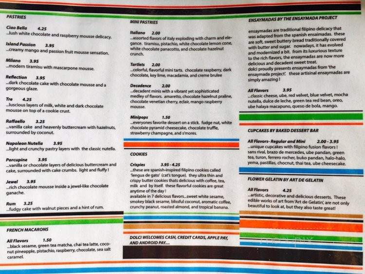Dolci - Rosemead, CA menu_pic