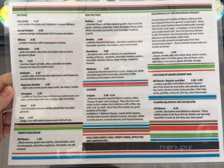 Dolci - Rosemead, CA menu_pic