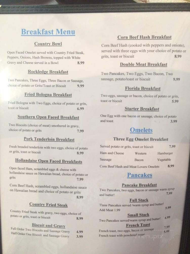 Rockledge Diner - Rockledge, FL menu_pic