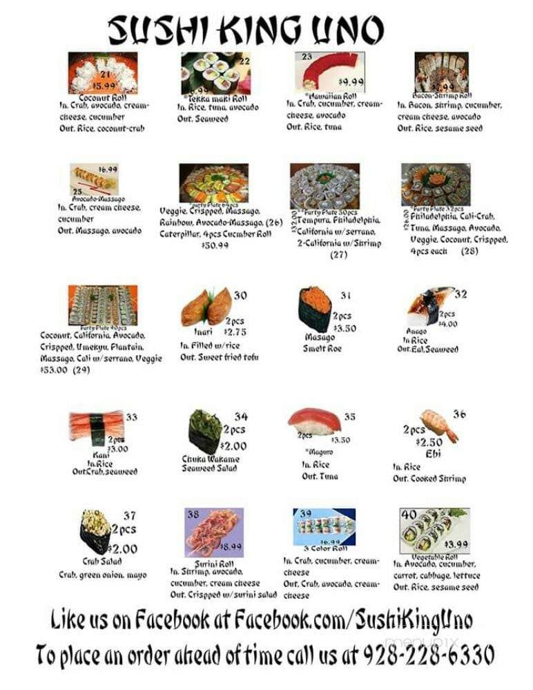 Sushi King - Safford, AZ menu_pic