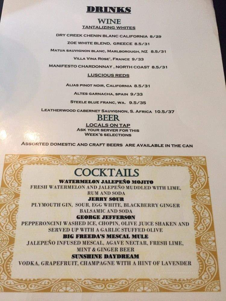 Minglewood - Lexington, KY menu_pic