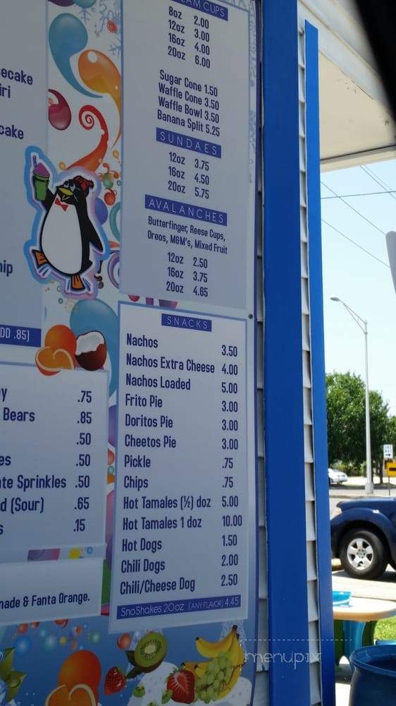 Chilly's Sno-Balls - Metairie, LA menu_pic