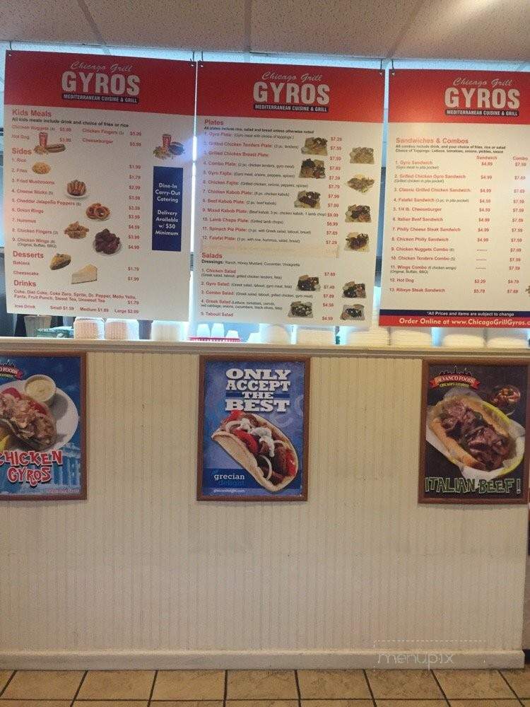 Chicago Gyros and Grill - Columbia, TN menu_pic