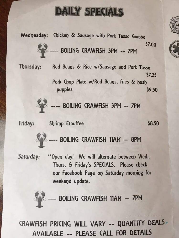 Arnaud's Cajun Kitchen - Huntsville, TX menu_pic