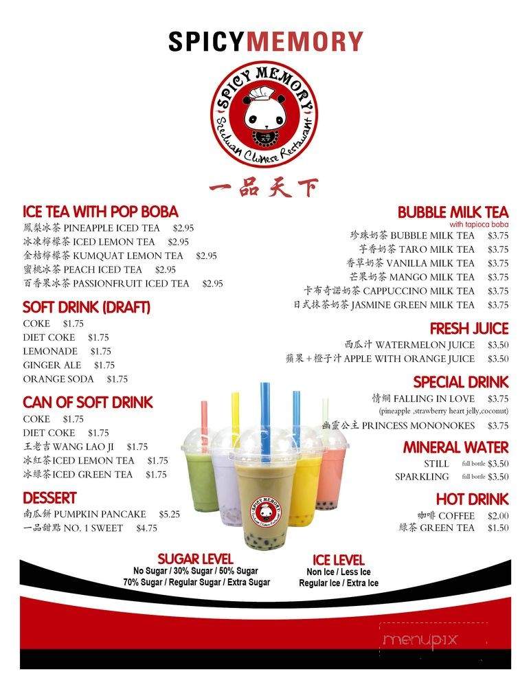 Spicy Memory - Philadelphia, PA menu_pic