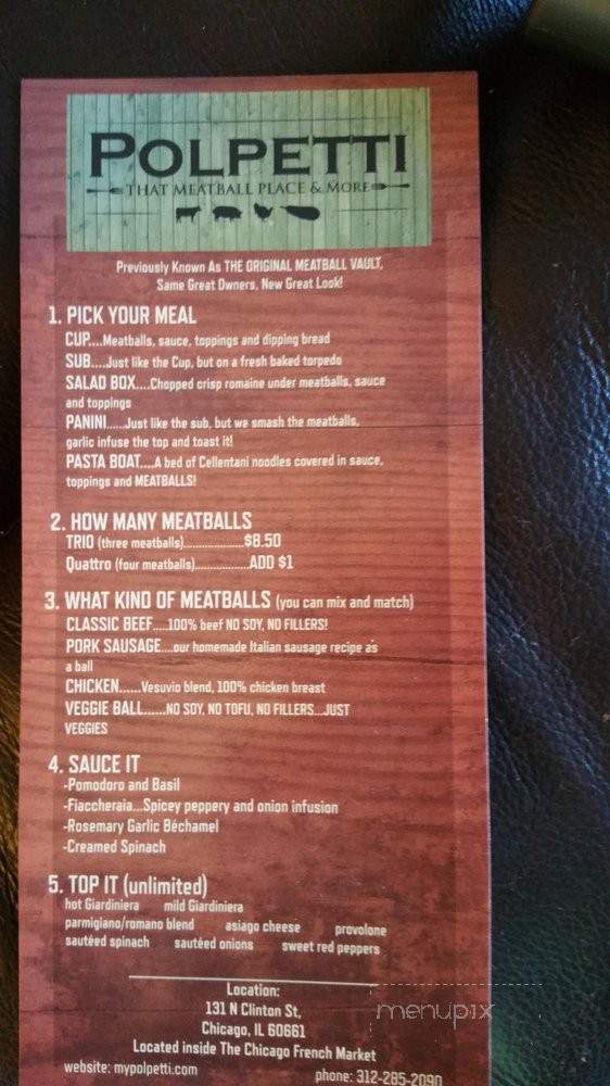 Polpetti - Chicago, IL menu_pic