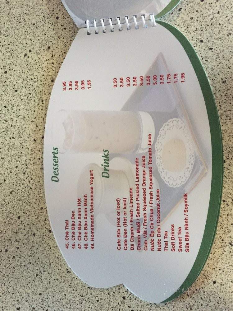 Pho Quynh - Charlotte, NC menu_pic