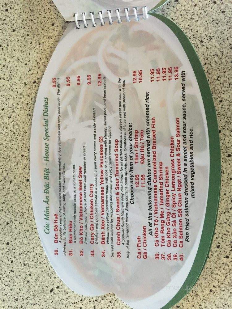Pho Quynh - Charlotte, NC menu_pic