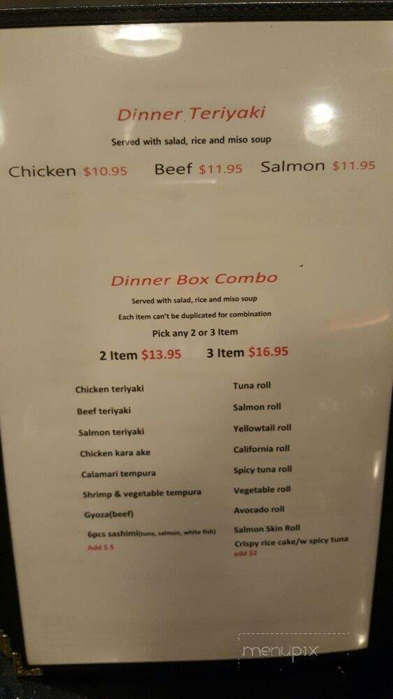 Takumi Sushi & Cafe - Pasadena, CA menu_pic