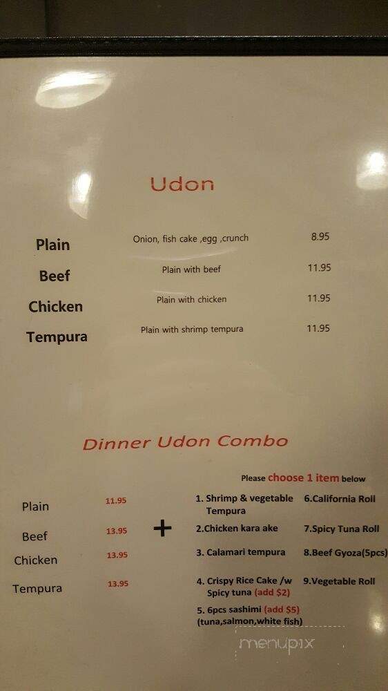 Takumi Sushi & Cafe - Pasadena, CA menu_pic