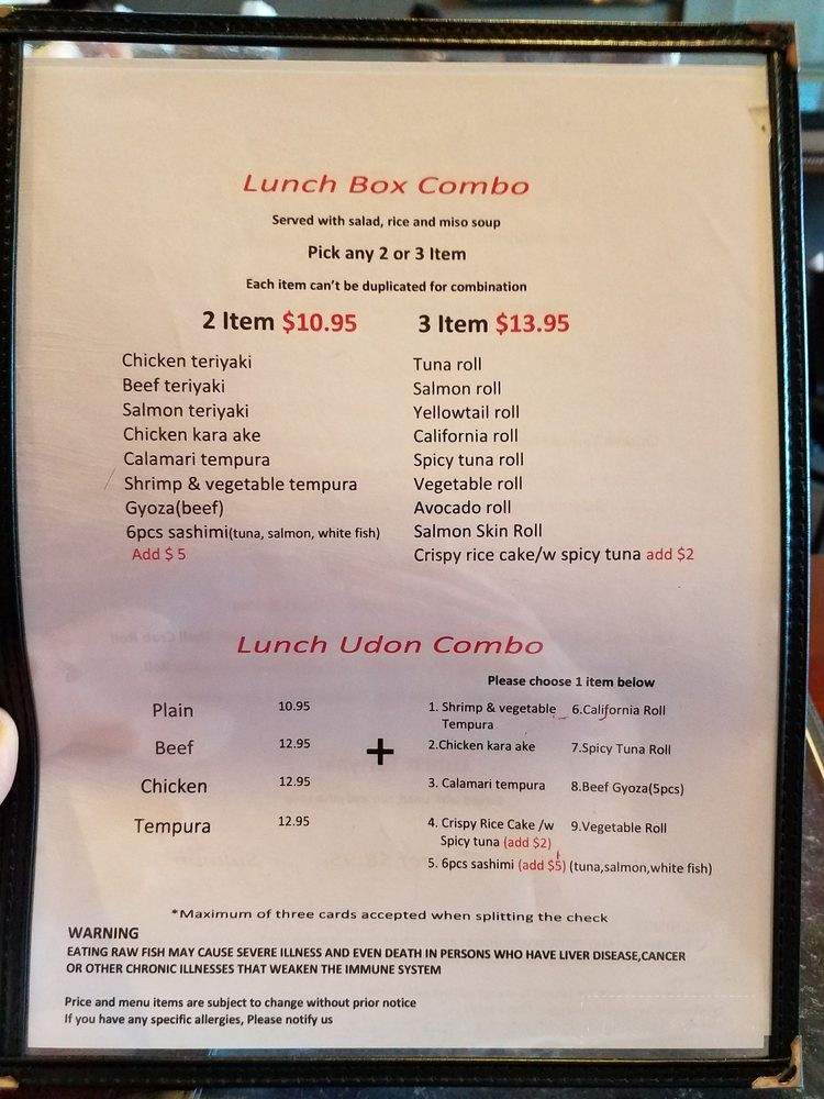 Takumi Sushi & Cafe - Pasadena, CA menu_pic
