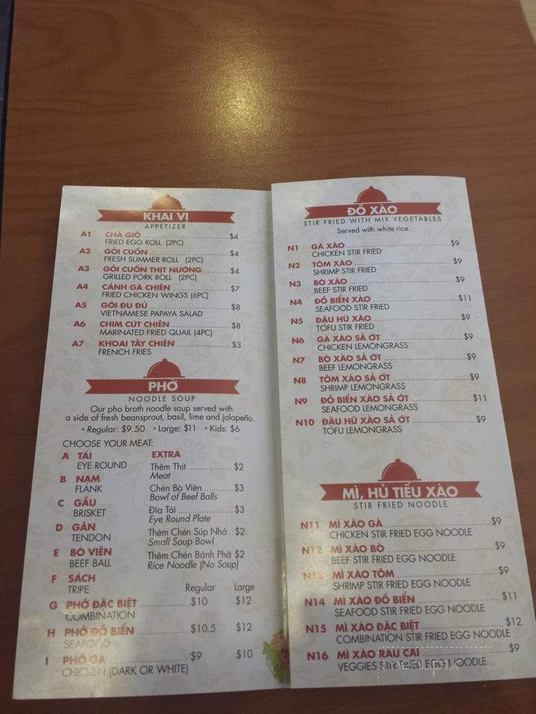 Pho Ngon - Charlotte, NC menu_pic