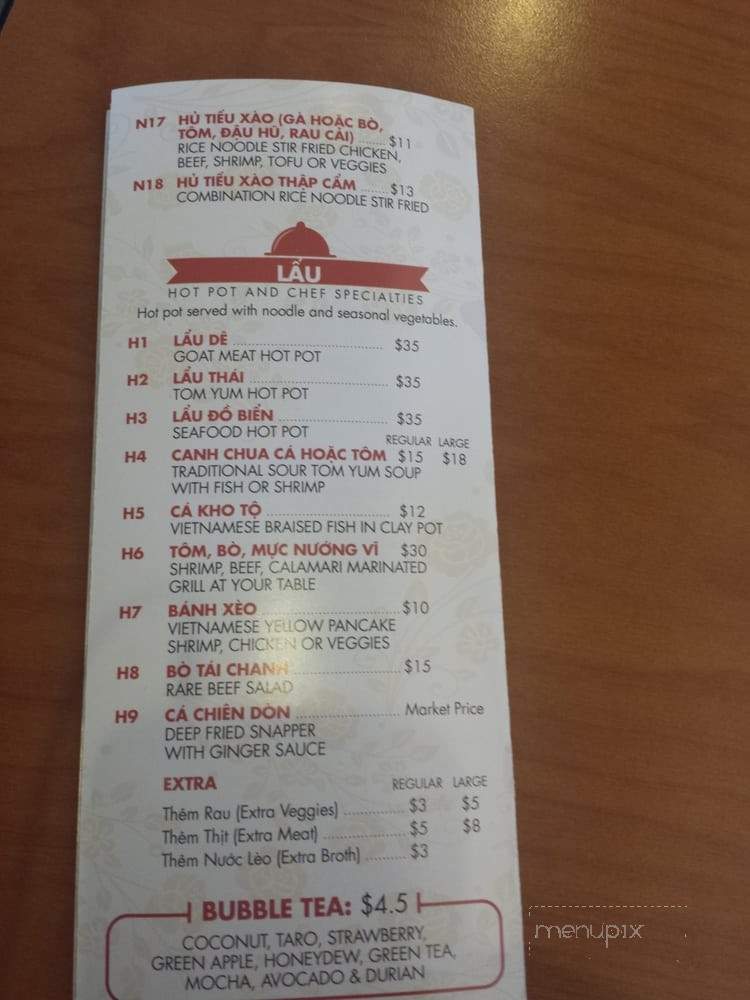 Pho Ngon - Charlotte, NC menu_pic