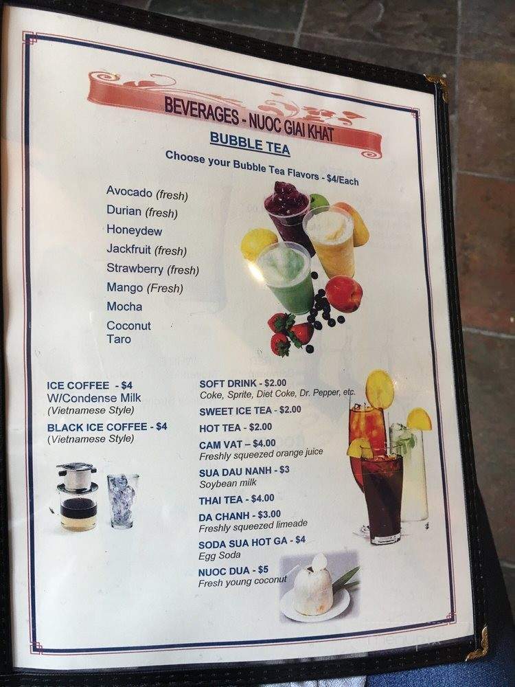 Pho Ngon - Charlotte, NC menu_pic