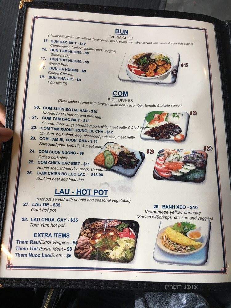 Pho Ngon - Charlotte, NC menu_pic