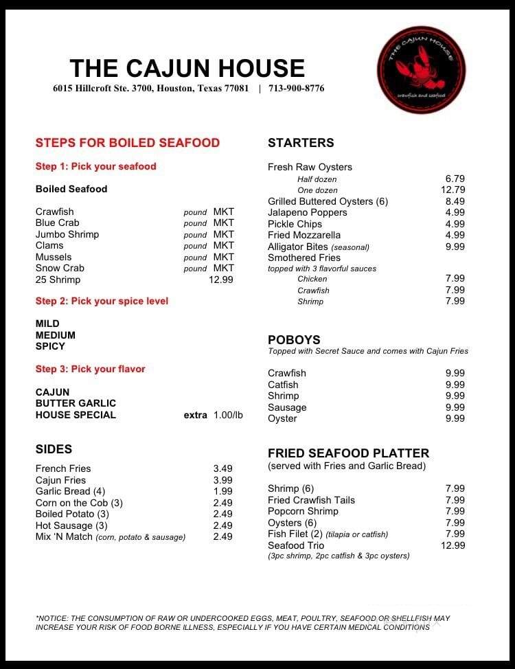 /28113049/The-Cajun-House-Menu-Houston-TX - Houston, TX