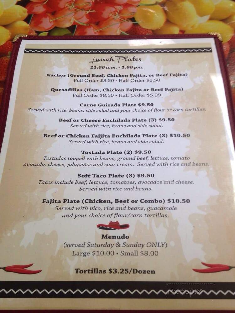 Adriana's Taqueria Y Tortilleria - Breckenridge, TX menu_pic