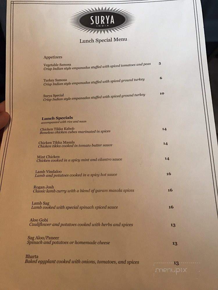 /28114911/Surya-India-Menu-Houston-TX - Houston, TX