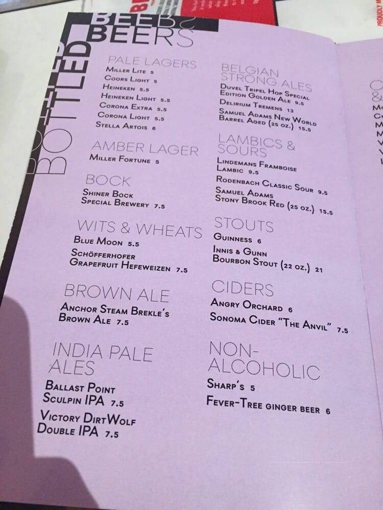 3535 Bar - Las Vegas, NV menu_pic