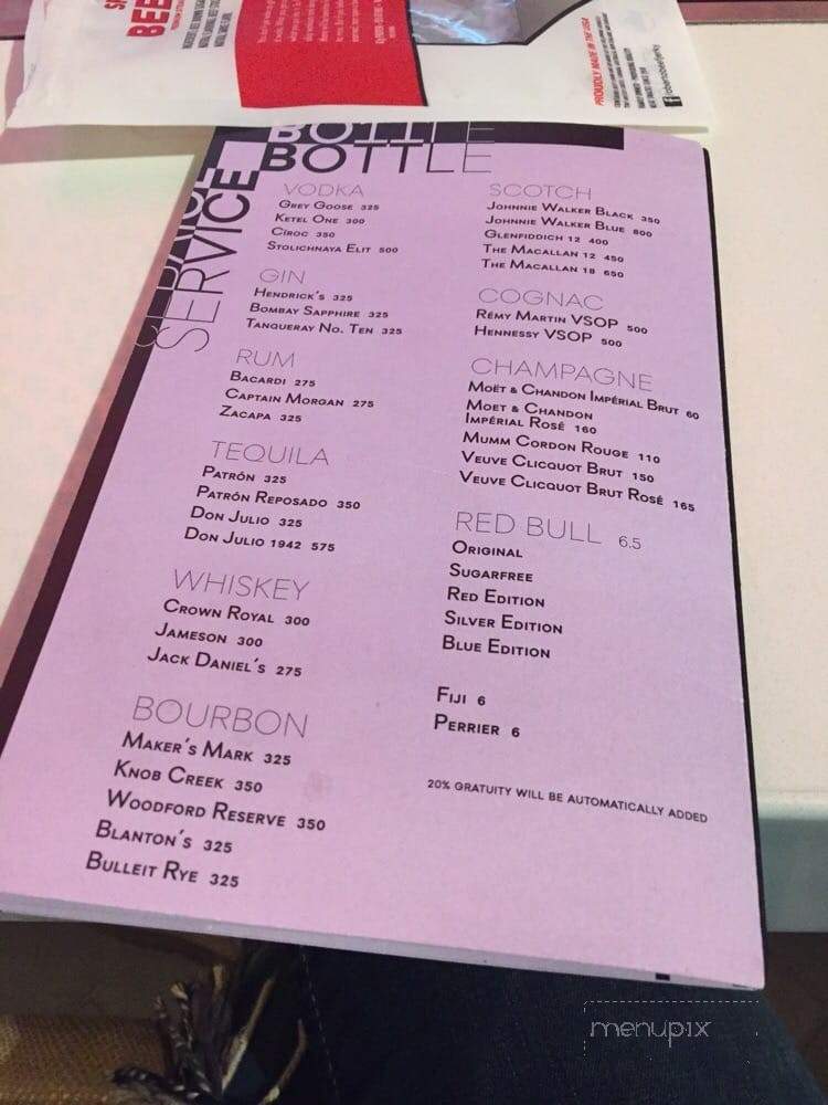 3535 Bar - Las Vegas, NV menu_pic