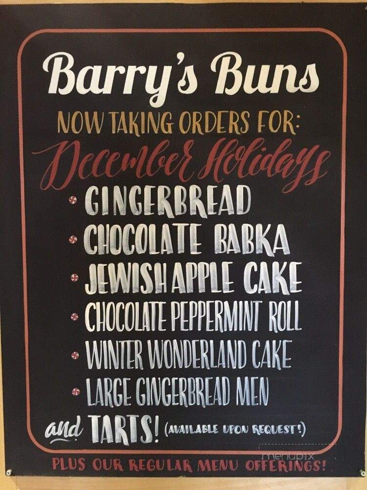 Barry's Buns - Philadelphia, PA menu_pic