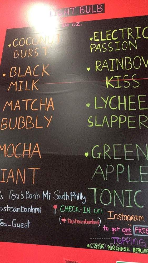 Tu's Tea & Banh Mi South Philly - Philadelphia, PA menu_pic